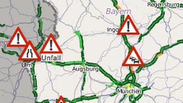 Ausschnitt der interaktiven Verkehrskarte | Bild: Bing Maps