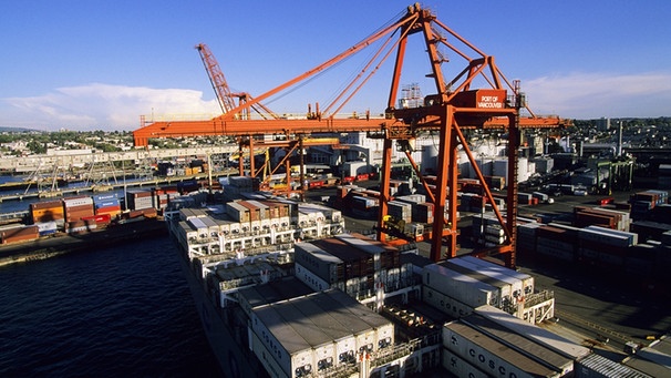 Dock crane, Port of Vancouver, British Columbia, Canada. | Bild: picture-alliance/dpa
