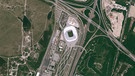 Luftbild von der fertigen Allianz Arena im Münchner Stadtteil Fröttmaning | Bild: Landesamt für Digitalisierung, Breitband und Vermessung