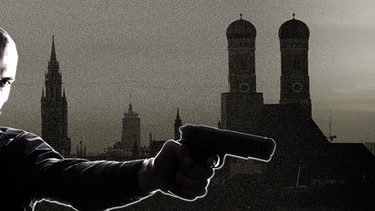 Mann mit Pistole vor Frauenkirche | Bild: picture-alliance/dpa; colourbox; montage: br