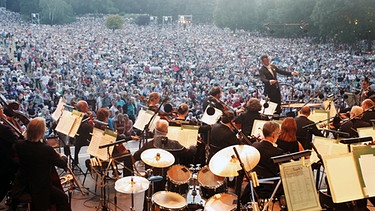 Orchester und Zuhörer beim Klassik Open Air in Nürnberg | Bild: News5