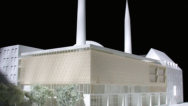 Modell der geplanten Moschee in München-Sendling | Bild: picture-alliance/dpa