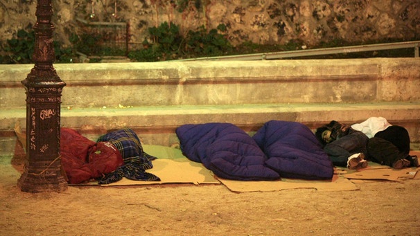 Obdachlose Migranten | Bild: picture-alliance/dpa