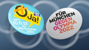 Illustrations: Buttons mit den Logos der beiden Kampagnen | Bild: Montage: BR; picture-alliance/dpa