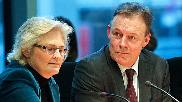 SPD-Politiker Lambrecht und Oppermann | Bild: picture-alliance/dpa