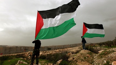 Palästina-Flagge im Westjordanland | Bild: picture-alliance/dpa