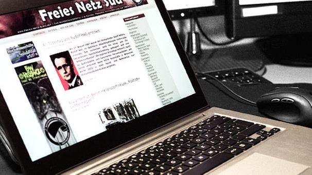 Laptop mit der Internetseite des Freien Netzes Süd | Bild: picture-alliance/dpa; Bildbearbeitung: BR