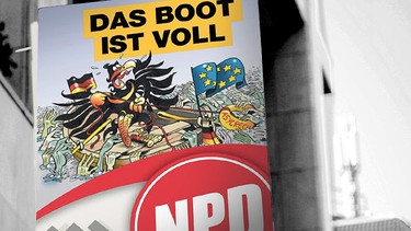 Das Europawahlplakat der NPD | Bild: picture-alliance/dpa