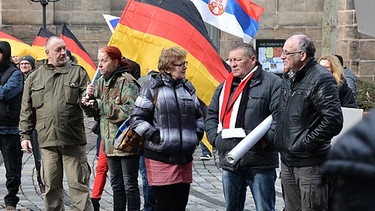 Demonstration von Russlanddeutschen in Nürnberg am 6.03.2016, Mit dabei: Rainer Biller und Gerhard Ittner | Bild: BR/Jonas Miller