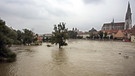 August 2005: Donau-Hochwasser in Regensburg | Bild: picture-alliance/dpa
