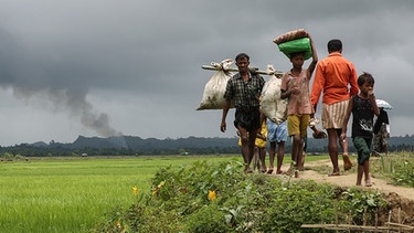 Rohingya Muslims, fled from ongoing military operations in Myanmar | Bild: picture-alliance/dpa