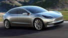 Ein undatiertes Handout Photo vom US-amerikanischen Elektroautohersteller Tesla Motors zeigt den Tesla Model 3 | Bild: TESLA MOTORS/dpa