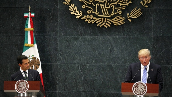 Donald Trump zu Besuch bei Mexikos Präsidenten Pena Nieto | Bild: picture-alliance/dpa