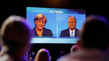 TV Duell Angel Merkel und Peer Steinbrück | Bild: picture-alliance/dpa
