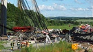 Unfall an der Brückenbaustelle bei Schraudenbach | Bild: picture-alliance/dpa