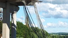 Unfall an der Brückenbaustelle bei Schraudenbach | Bild: picture-alliance/dpa