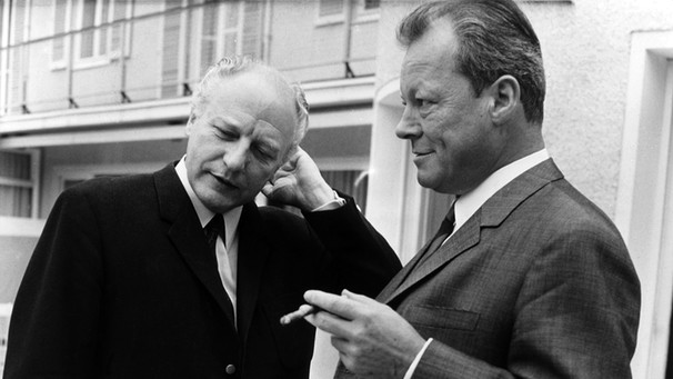 Walter Scheel und Willy Brandt (Archivbild von 1968) | Bild: picture-alliance/dpa