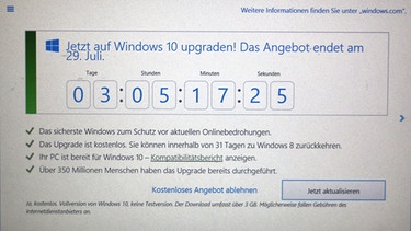 Update-Dialog in Windows 8.1 | Bild: BR / Florian Regensburger