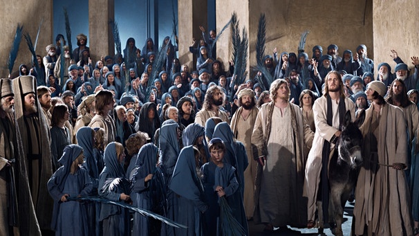 Passionsspiele Oberammergau: Jesus betritt Jerusalem | Bild: Passionsspiele Oberammergau 2022