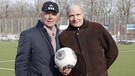 Von links: Franz Beckenbauer und Regisseur Thomas Schadt. | Bild: BR/Frank Marten Pfeiffer/Reiner Holzemer
