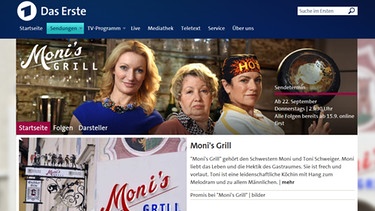 Website der ARD zu Moni's Grill | Bild: ARD
