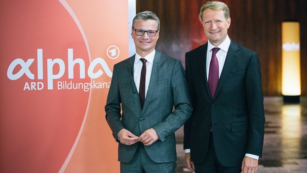 Bernd Sibler, bayerischer Kulturminister, und Ulrich Wilhelm, Intendant des BR als Keynote-Speaker für neue Sendereihe auf  ARD-alpha | Bild: BR