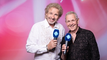 Von links: Thomas Gottschalk und Fritz Egner, Juni 2019. | Bild: BR/Markus Konvalin
