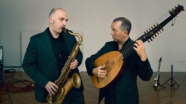 Das Duo "Flow" - Saxofonist Hugo Siegmeth und Lautenist Axel Wolf | Bild: BR / Duo "Flow"