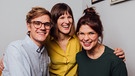 Von links: Max Osenstätter, Sophie von der Tann und Helene Reiner sind die Gesichter des BR-Nachrichtenformats "News-WG" auf Instagram. | Bild: BR / /Max Hofstetter