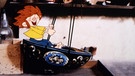 Pumuckl in seiner Schiffsschaukel | Bild: BR/Infafilm/Original-Entwurf "Pumuckl"- Figur: Barbara von Johnson