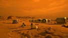 Künstlerische Darstellung einer Marsstation. | Bild: NASA