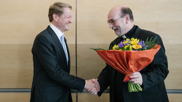 Ulrich Wilhelm mit Dr. Lorenz Wolf, Vorsitzender des Rundfunkrats | Bild: BR/ Julia Müller