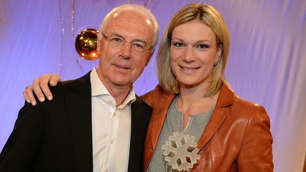 Franz Beckenbauer mit Maria Höfl-Riesch | Bild: BR