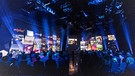 Präsentation der beiden Mega-Screens, die mittels virtueller Hintergründe beeindruckende Bildwelten erzeugen, bei der Eröffnung des neuen Studio Franken am 8. Juli 2022. | Bild: BR/Markus Konvalin