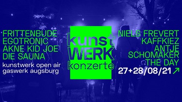 Lineup des kunstWERK Open Airs am Gaswerk Augsburg 2021 am 27. & 28.08.2021 | Bild: MATEGROUP