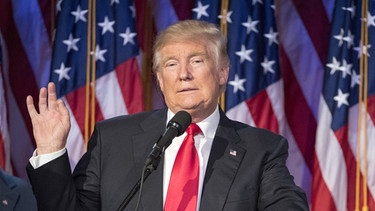 Trump nach seinem Wahlsieg am 9. November 2016 | Bild: picture-alliance/dpa