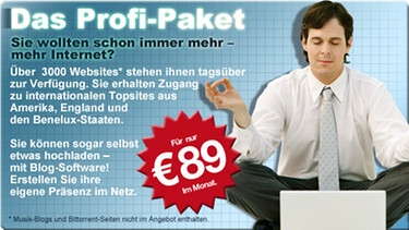 Werbebanner Profi-Paket, Netzneutralität | Bild: colourbox.com/Montage:BR