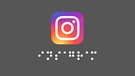 Instagramlogo mit Braille-Schrift | Bild: BR
