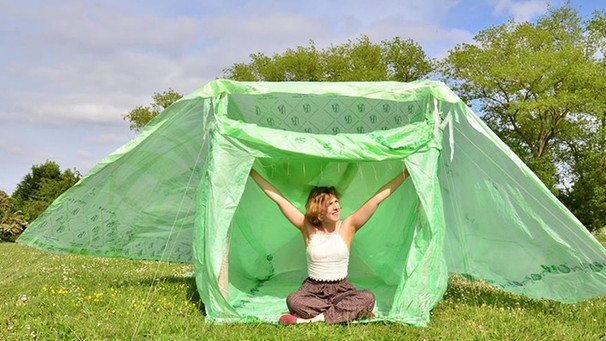 Kompostierbares Zelt | Bild: Comp-A-Tent (facebook)