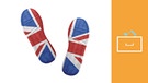 Zwei Fußsohlen im England Look | Bild: Colourbox/BR