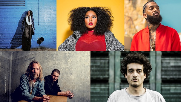 Lizzo, Dua Saleh, Nipsey Hussle feat. Stacy Barthe, Friska Viljor, Lef Dutti | Bild: Liam McCrae, Pam Pam Ida, Patricia Reiners, Sony Music, HITCO