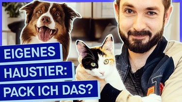 Sebastian Meinberg mit Hund und Katze | Bild: BR