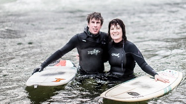 Steffi und Marcus Kastner von "River Surfing Wolfratshausen" | Bild: Jens Schumann