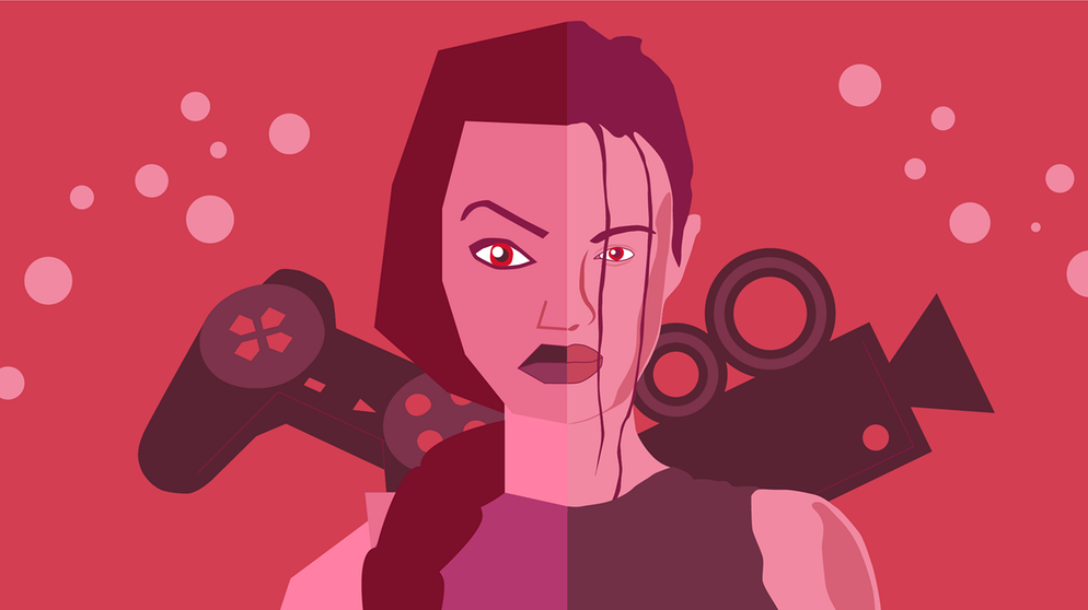 Grafik: Lara Croft als Videospiel- beziehungsweise Filmfigur  | Bild: BR