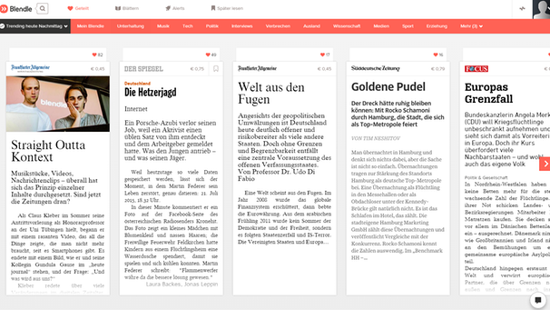 Blendle startet in Deutschland | Bild: Screenshot von Blendle