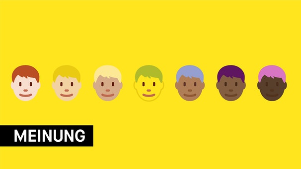 Emojis in verschiedenen Haut- und Haarfarben | Bild: BR