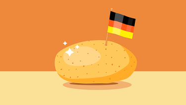 Grafik "Kartoffel mit Deutschland-Fahne" | Bild: BR