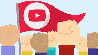Grafik, Aufstand, Fäuste, Youtube-Logo | Bild: BR