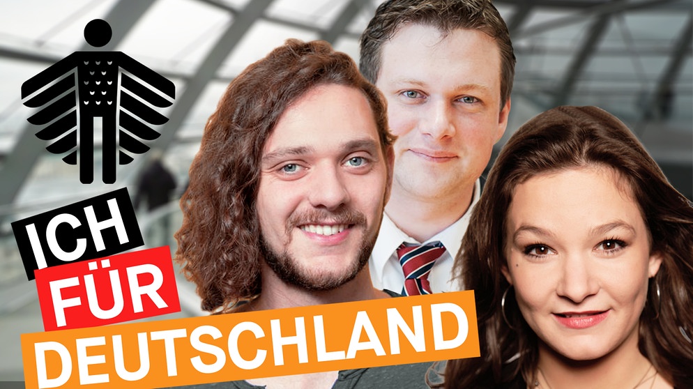 Wahlkampf-Endspurt für Korbinian Gall (B90/ Grüne), Tobias Zech (CSU) und Doris Aschenbrenner (SPD)  | Bild: BR