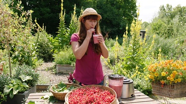 Beerenobst ernten und pflegen mit Sabrina Nitsche im Querbeet Garten: Beeren-Lassi | Bild: BR / Bernhard Finger